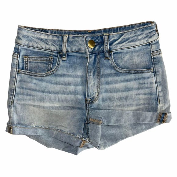 American Eagle Hi-Rise Shortie Mom Shorts 2 - Picture 1 of 8